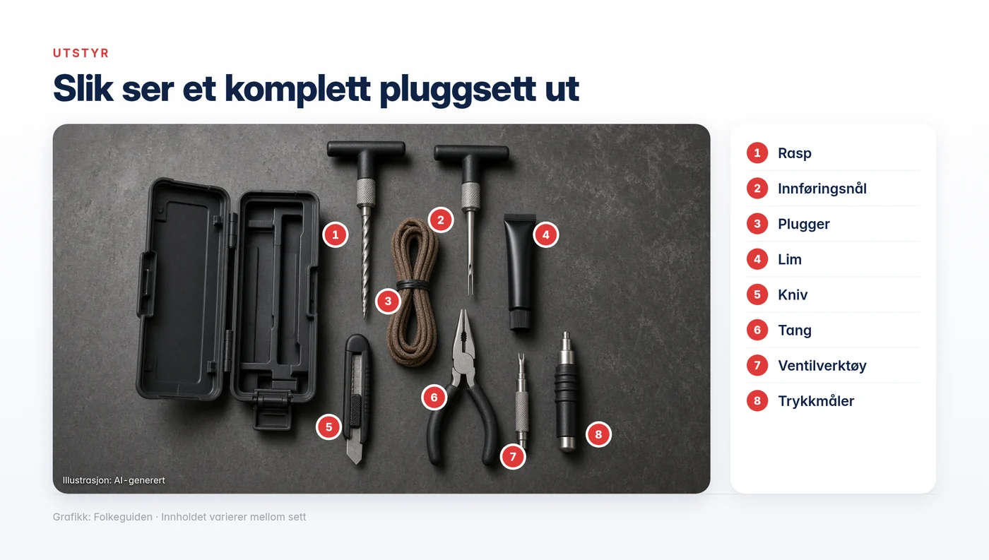 Grafikk: slik ser et komplett pluggsett ut