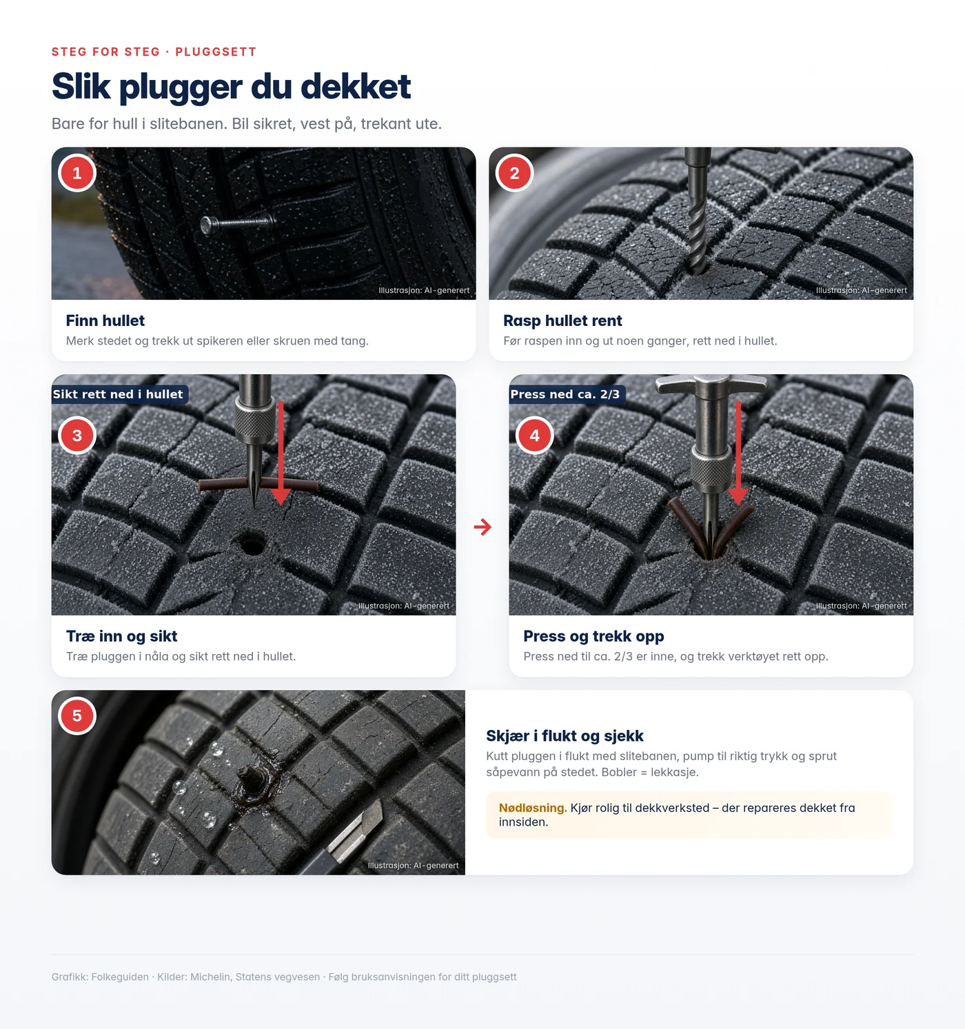 Grafikk: slik plugger du dekket, steg for steg