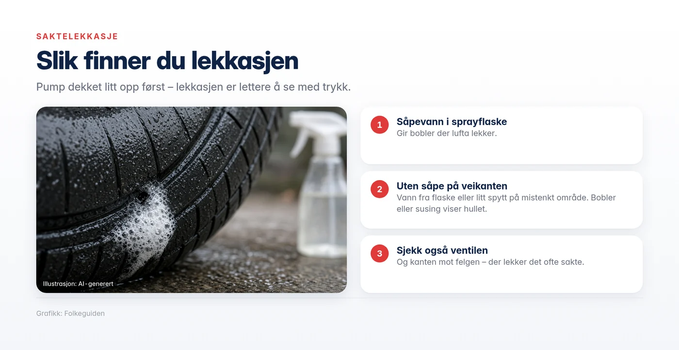 Grafikk: slik finner du lekkasjen
