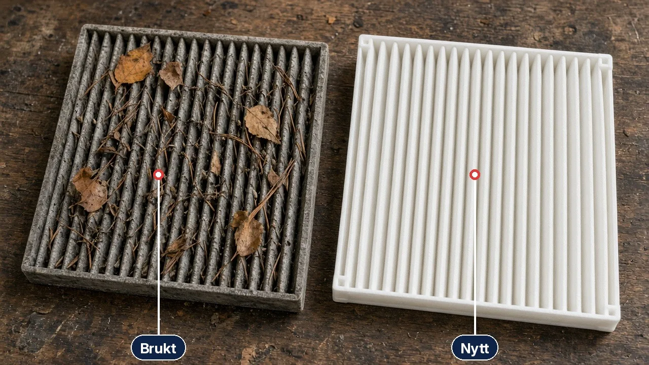 Kupéfilter med løv