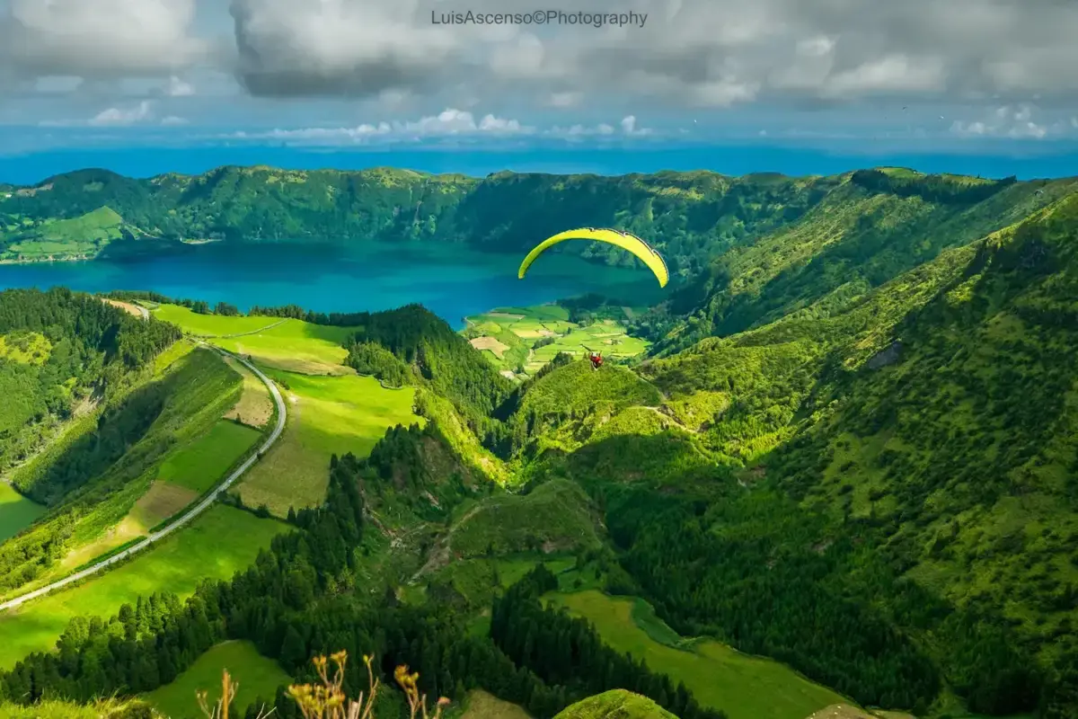 Kratersjøene ved Sete Cidades på São Miguel, Azorene