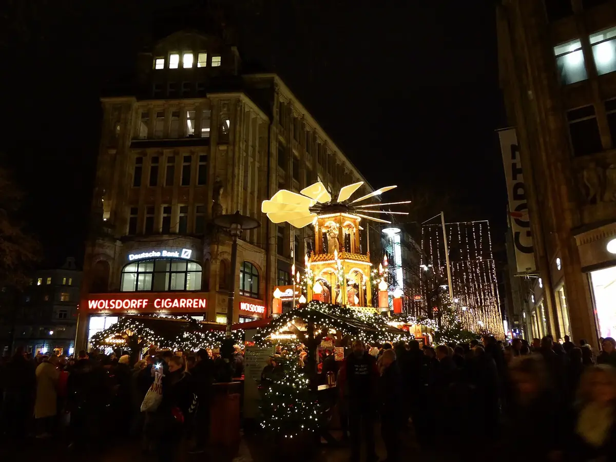 Julemarked i Spitalerstraße i Hamburg