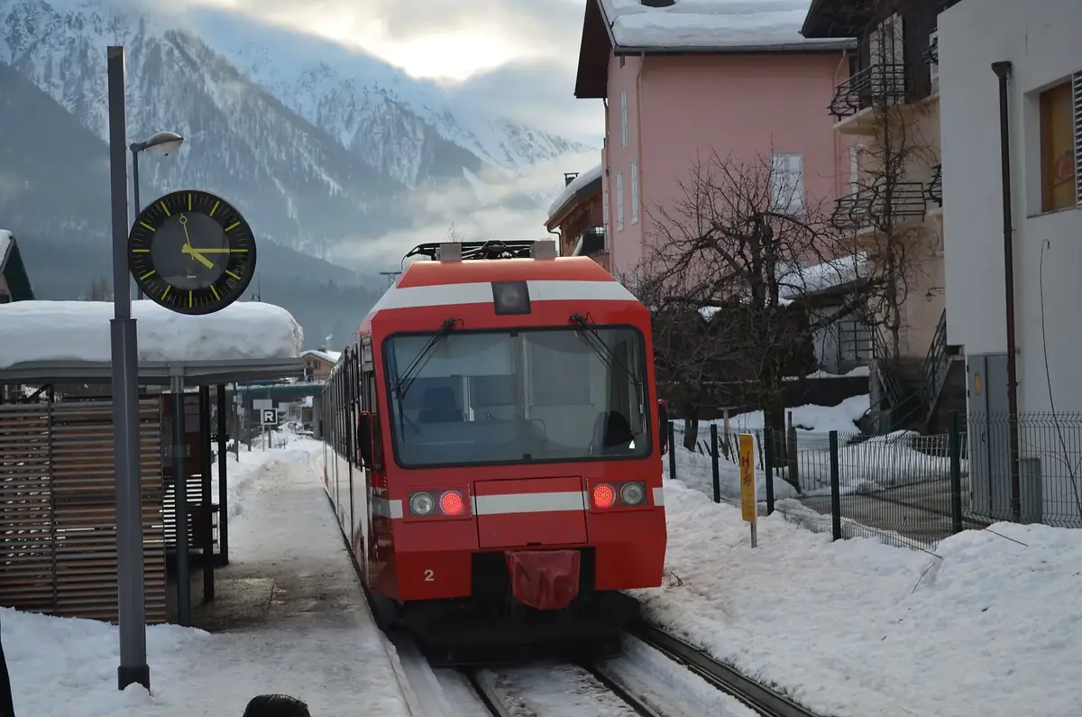 Chamonix om vinteren med fjelltoget