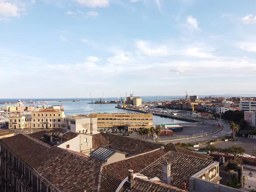 Havna i Catania på Sicilia